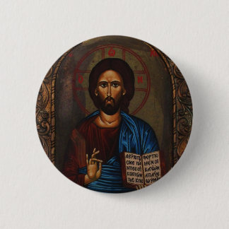 Chapa Redonda De 5 Cm ICONO griego CRISTO