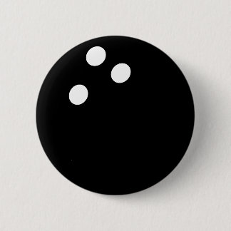 Chapa Redonda De 5 Cm icono negro de la bola de bolos