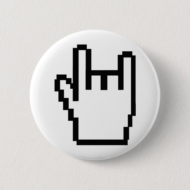 Chapa Redonda De 5 Cm icono negro de la metal-cabeza (Anverso)