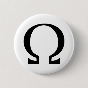 Chapa Redonda De 5 Cm icono negro de Omega