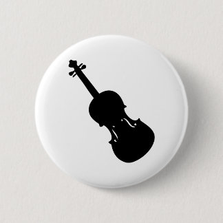 Chapa Redonda De 5 Cm icono negro del violín