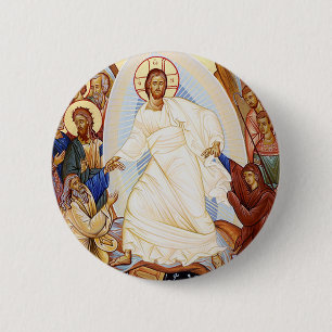 Chapa Redonda De 5 Cm Icono ortodoxo de la Resurrección de la Anastasis