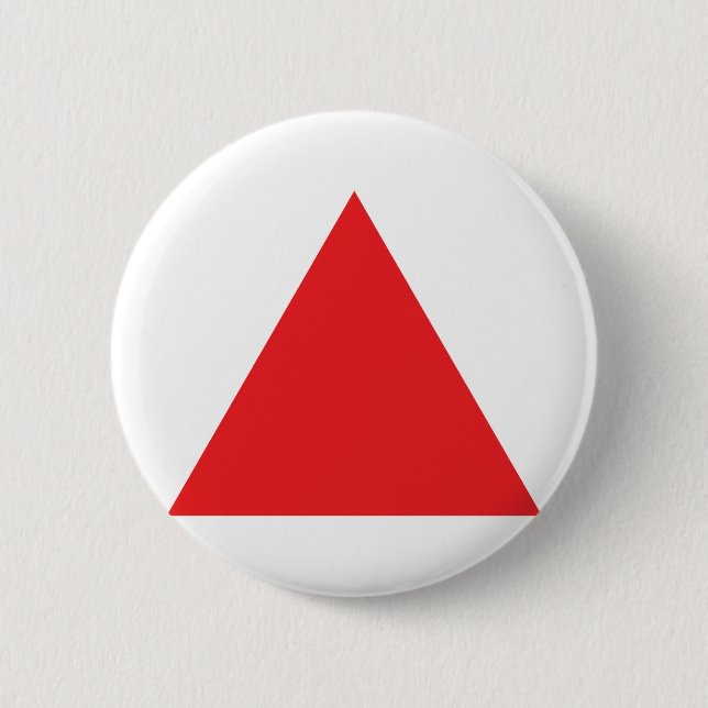Chapa Redonda De 5 Cm icono rojo del triángulo (Anverso)