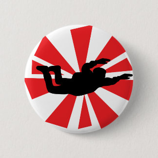 Chapa Redonda De 5 Cm icono skydiving del skydiver
