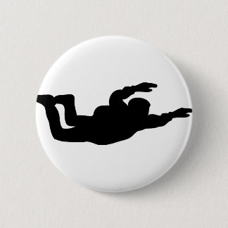 Chapa Redonda De 5 Cm icono skydiving del skydiver
