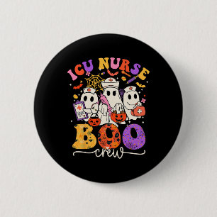 Chapa Redonda De 5 Cm Icu Boo Crew Costume Graciosa Enfermera Fantasma H