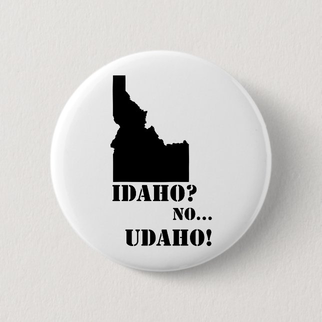 Chapa Redonda De 5 Cm Idaho ningún mapa de Udaho (Anverso)