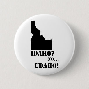 Chapa Redonda De 5 Cm Idaho ningún mapa de Udaho