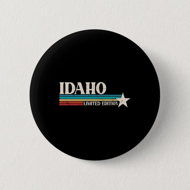 Chapa Redonda De 5 Cm Idaho Retro  (Anverso)