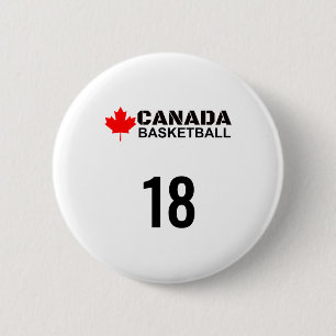 Chapa Redonda De 5 Cm Idea de regalo de diseño de baloncesto número 18 d