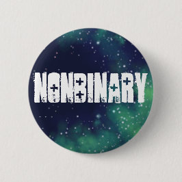 Chapa Redonda De 5 Cm Identidad adaptable de la galaxia de Nonbinary