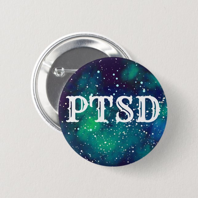 Chapa Redonda De 5 Cm Identidad adaptable de la galaxia de PTSD (Anverso y reverso)