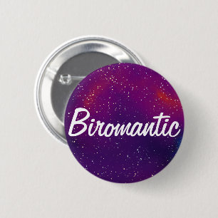 Chapa Redonda De 5 Cm Identidad biromántica de galaxia Personalizable