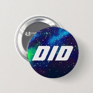 Chapa Redonda De 5 Cm Identidad de galaxia de Personalizable DID
