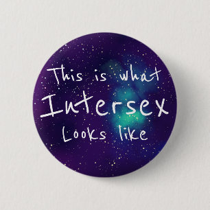 Chapa Redonda De 5 Cm Identidad de Galaxia Personalizable Intersexual