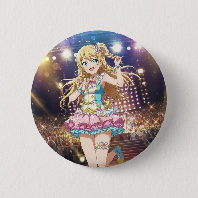 Chapa Redonda De 5 Cm Idol illustrations (Anverso)