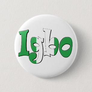 Chapa Redonda De 5 Cm Igbo (bandera nigeriana)