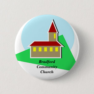 Chapa Redonda De 5 Cm Iglesia, BradfordCommunityChurch