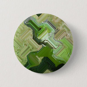 Chapa Redonda De 5 Cm Iguana verde