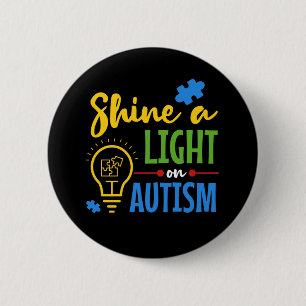 Chapa Redonda De 5 Cm Ilumina la Luz sobre el Autismo 
