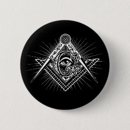 Chapa Redonda De 5 Cm Iluminati Símbolo de masón ocular