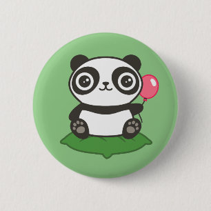Chapa Redonda De 5 Cm Ilustracion Cute Panda