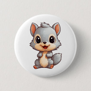 Chapa Redonda De 5 Cm ilustracion de ardilla personalizado