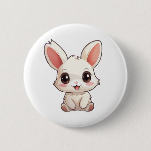 Chapa Redonda De 5 Cm ilustracion de conejo personalizado