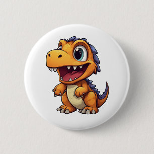 Chapa Redonda De 5 Cm ilustracion de dinosaurios personalizados