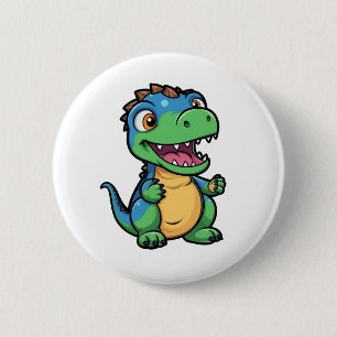 Chapa Redonda De 5 Cm ilustracion de dinosaurios personalizados
