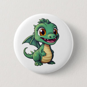 Chapa Redonda De 5 Cm ilustracion de dragón personalizado