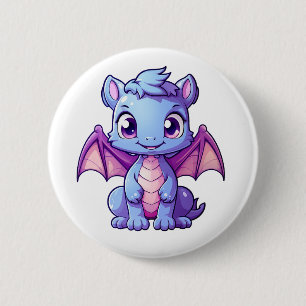 Chapa Redonda De 5 Cm ilustracion de dragón personalizado