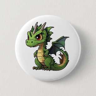 Chapa Redonda De 5 Cm ilustracion de dragón personalizado