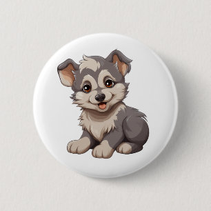 Chapa Redonda De 5 Cm ilustracion de lobo personalizado