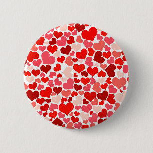 Chapa Redonda De 5 Cm Ilustracion de los corazones pequeños