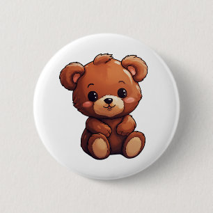 Chapa Redonda De 5 Cm ilustracion de oso personalizado