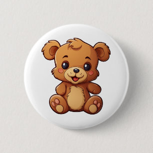 Chapa Redonda De 5 Cm ilustracion de oso personalizado