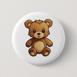 Chapa Redonda De 5 Cm ilustracion de oso personalizado