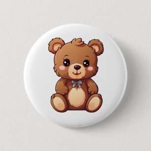 Chapa Redonda De 5 Cm ilustracion de oso personalizado