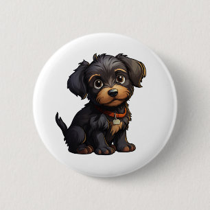 Chapa Redonda De 5 Cm Ilustracion de perro de dibujos animados
