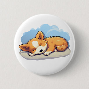 Chapa Redonda De 5 Cm Ilustracion de perro de dibujos animados