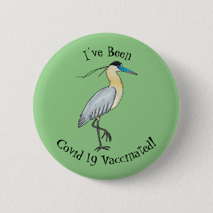 Chapa Redonda De 5 Cm Ilustracion de personalizado de aves de garza
