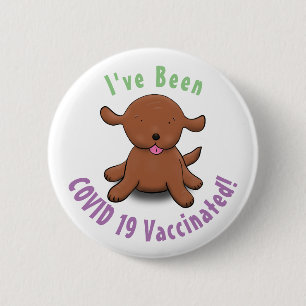 Chapa Redonda De 5 Cm Ilustracion de personalizado de cachorro alegre