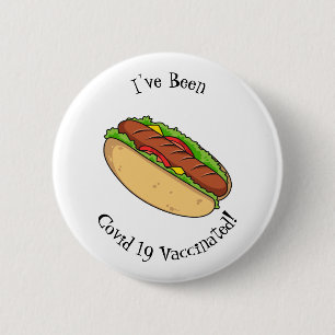 Chapa Redonda De 5 Cm Ilustracion de personalizado de hot dog