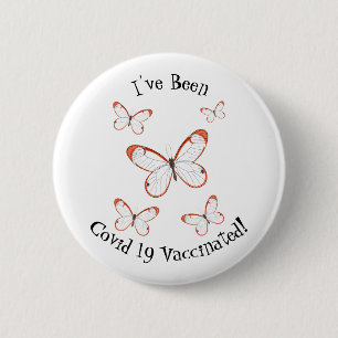 Chapa Redonda De 5 Cm Ilustracion de personalizado de mariposa de vidrio