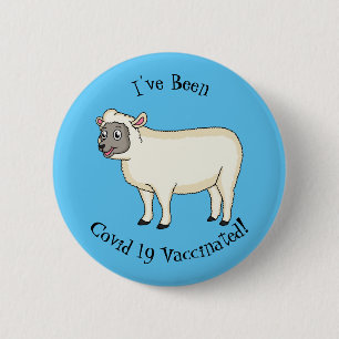 Chapa Redonda De 5 Cm Ilustracion de personalizado de ovejas alegres