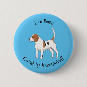 Chapa Redonda De 5 Cm Ilustracion de personalizado de perro Beagle