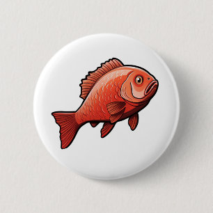 Chapa Redonda De 5 Cm ilustracion de pescado personalizado