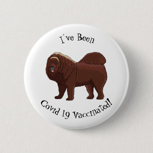 Chapa Redonda De 5 Cm Ilustracion del personalizado tibetano Mastiff