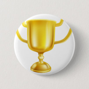 Chapa Redonda De 5 Cm Ilustracion del trofeo del oro